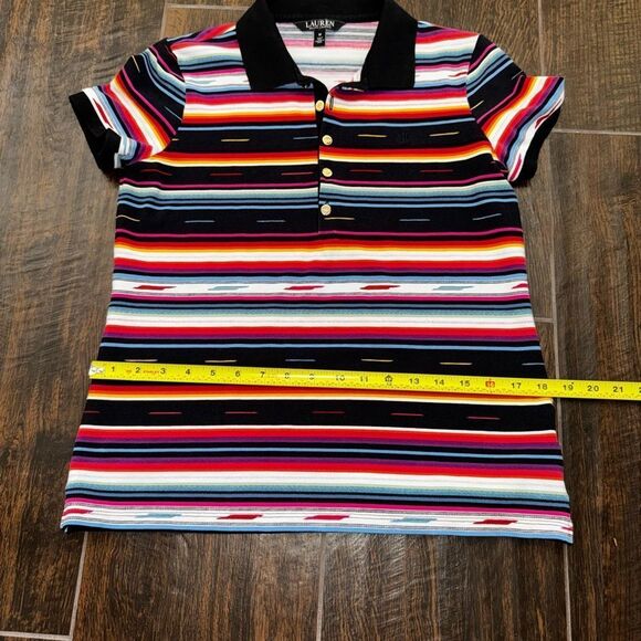 Lauren Ralph Lauren Black Label striped five button polo shirt - Picture 8 of 12